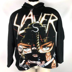 VTG Slayer All Over Print Hoodie XL Euro Tour Rare